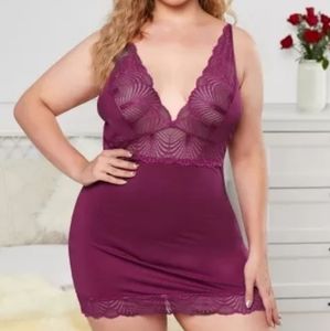 Purple Plus Size Lingerie